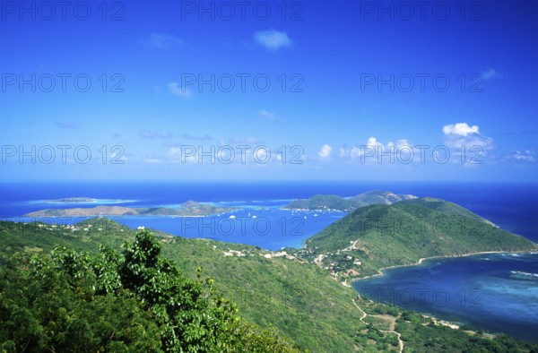 North Sound on the island of Virgin Gorda, British Virgin Islands, Caribbean, North America