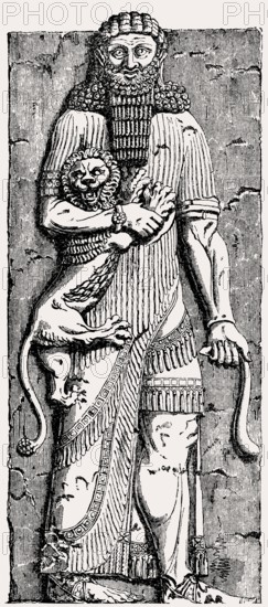 Gilgamesh, major hero in ancient Mesopotamian mythology or Enkidu as Master of Animals
