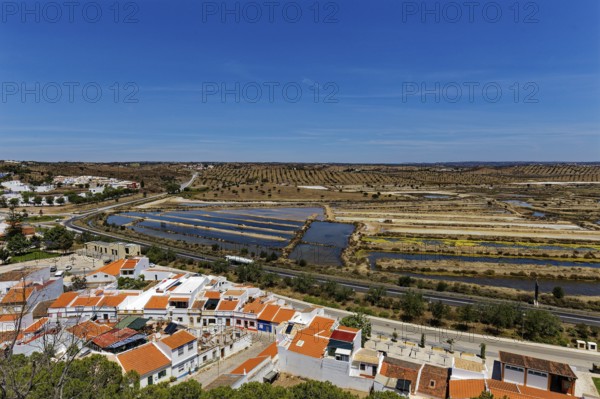 View of the salia of Castro Marim, Portugal, Europe