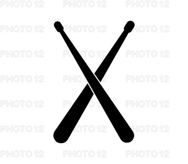 Drum sticks icon illustrated in vector on white background