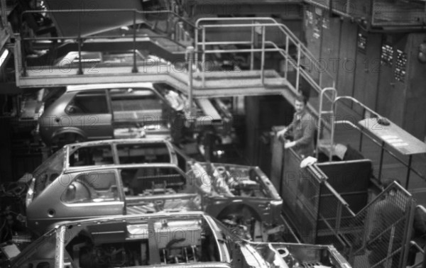 Production of the Golf at the VW plant on 10. 05. 1979 in Wolfsburg, Germany, Europe