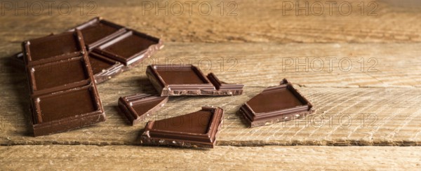 Close up sliced chocolate bar