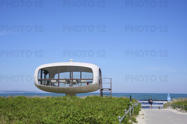 Former rescue tower, beach watch tower, by the architect Ulrich Müther, Müther Tower, modern