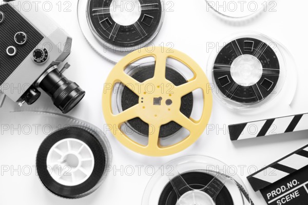 Film elements white background