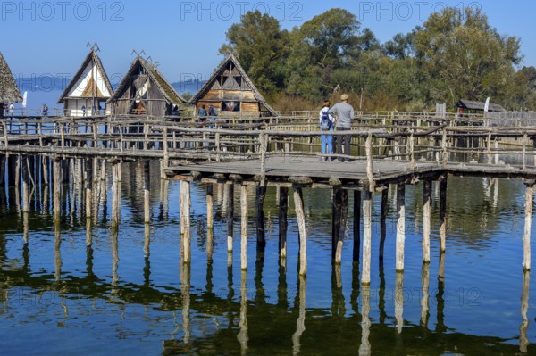 Pile dwellings on the shores of Lake Constance, a tourist attraction in the region and the oldest