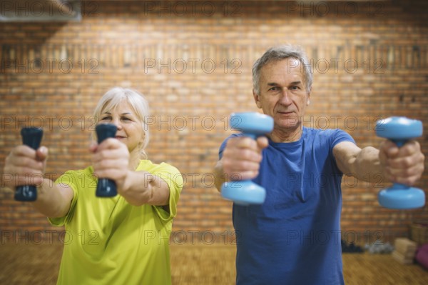 Older people training gym