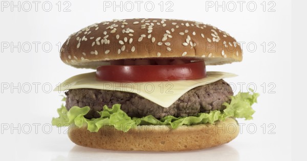 Hamburger against White Background