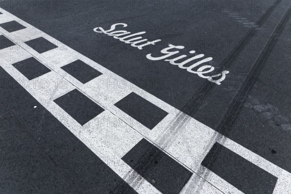 Track markings, finish line, F1 Grand Prix Racetrack, Montreal, Province of Quebec, Canada, North