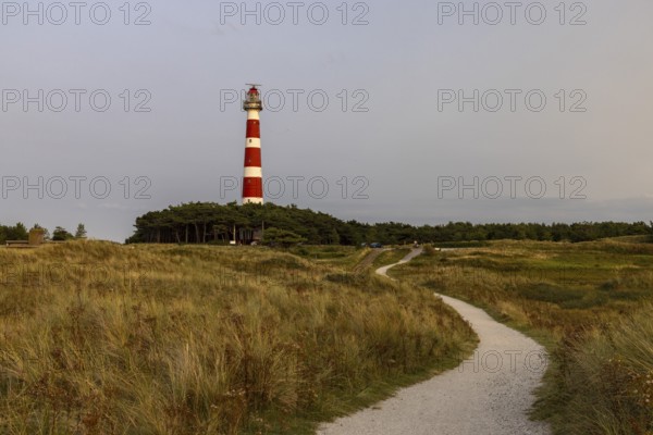 Bornrif, lighthouse near Hollum on Ameland, Friesland, Netherlands