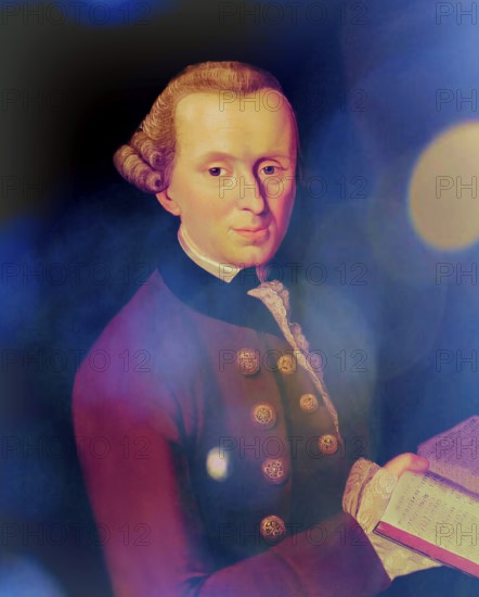 Immanuel Kant, 1724, 1804, German philosopher of the Enlightenment, digital edited according to