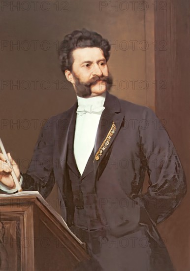 Johann Baptist Strauss II, 1825 – 1899, Austrian composer and violinist, 1879, digitally edited