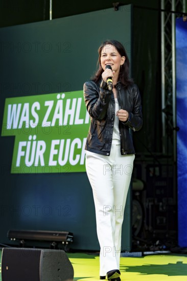 Annalena Bärbock, Foreign Minister of Germany, speaks at the closing of the Bündnis 90/Die Grünen