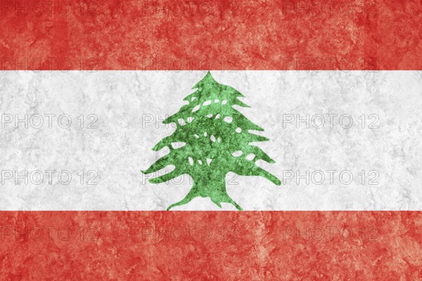 Lebanon Metallic flag, Textured flag, grunge flag
