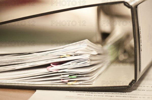 File folder on table