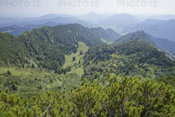 Mountain view from Hochfelln, summer, August, hiking, mountain hiking, nature, Hochfelln cable car,