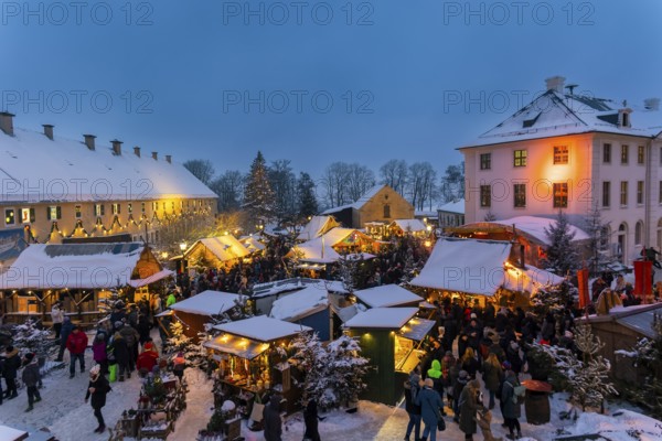 Christmas market at Königstein Fortress in Saxon Switzerland