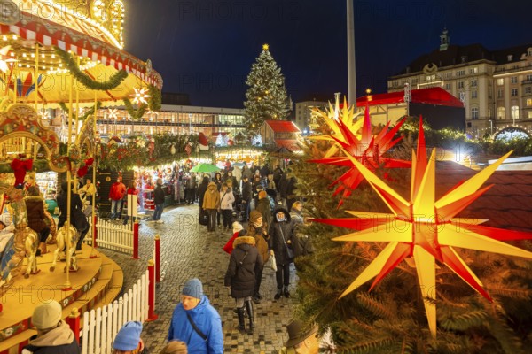 The Dresden Striezelmarkt is a Christmas market in Dresden. It has been held in Advent since 1434,