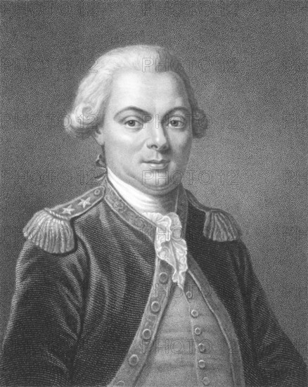 Jean-Francois de Galaup, comte de La Perouse (1741-1788) on engraving from the 1800s. French Navy