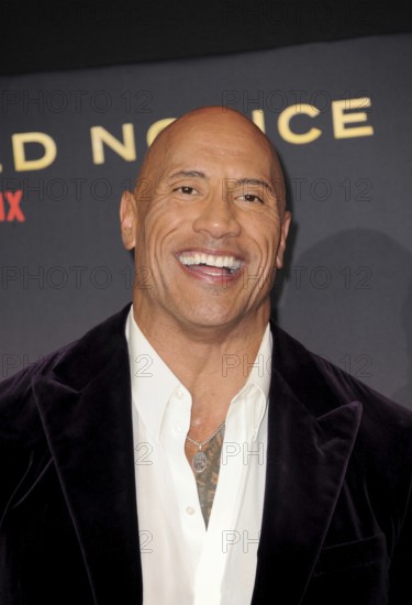 Dwayne Johnson at the World Premiere of Netflix's 'Red Notice' held at the L.A. LIVE in Los