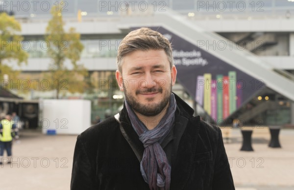 FRANKFURT AM MAIN, Germany, October 18 2023: Dmitry Glukhovsky (*1979, author) at the 75th