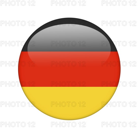 The German flag in the form of a glossy icon