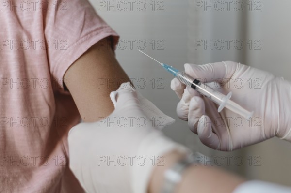 Child getting vaccine