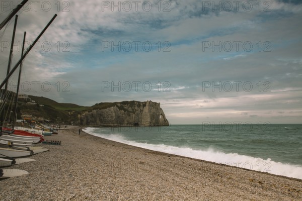Normandy Channel Coast near Etretat in Autumn