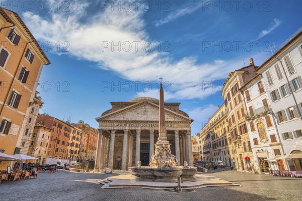 Rome Italy, city skyline at Rome Pantheon Piazza della Rotonda