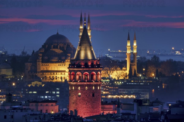 Galata Tower and Süleymaniye Mosque