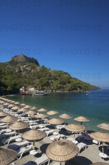 Hillside Club Beach near Fethiye, Turkish Aegean, Aegean Sea, Turkey, Asia