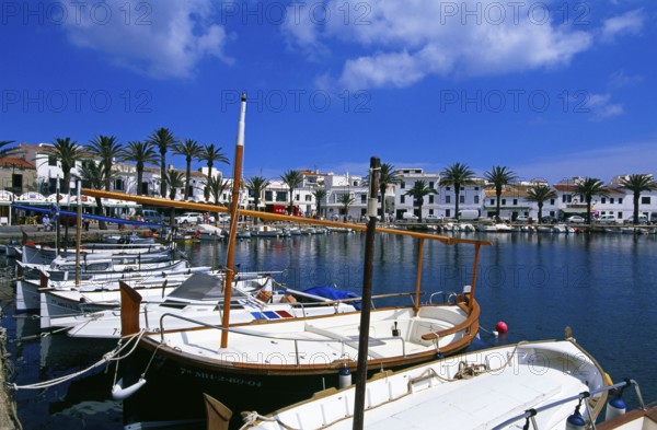 Fishing boats in Fornells, Menorca, Balearic Islands, Spain, Europe