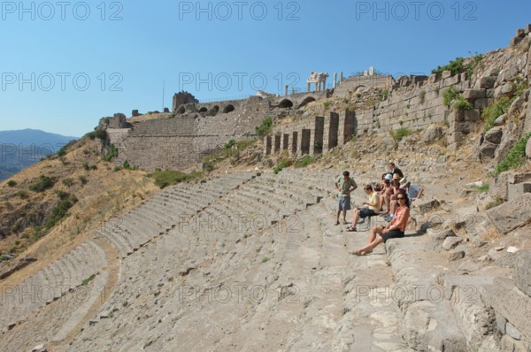 Ancient Greek Amphitheatre, Pergamon, Turkey, Asia