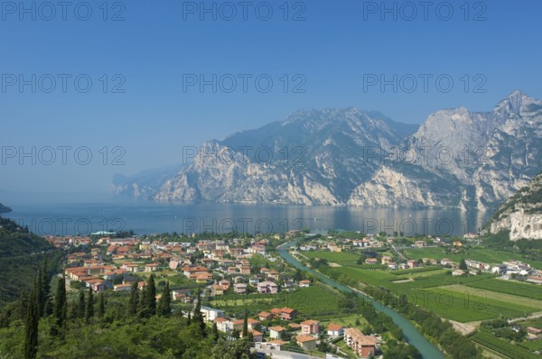 View of Torbole on Lake Garda, Trentino, Italy, Europe