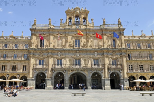 City Hall, Plaza Mayor, Salamanca, Castilla y León, Spain, Europe