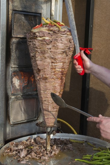 Traditional Turkish Doner Kebab on pole
