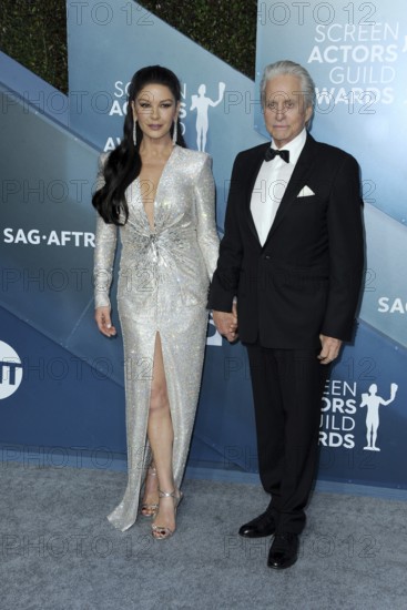 Catherine Zeta-Jones and Michael Douglas at the 26th Annual Screen Actors Guild Awards held at the