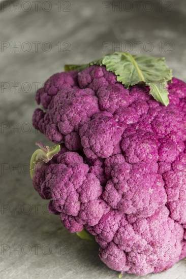 High angle pink cauliflower close up