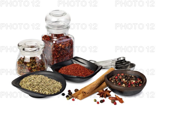 spices set isolated on white background
