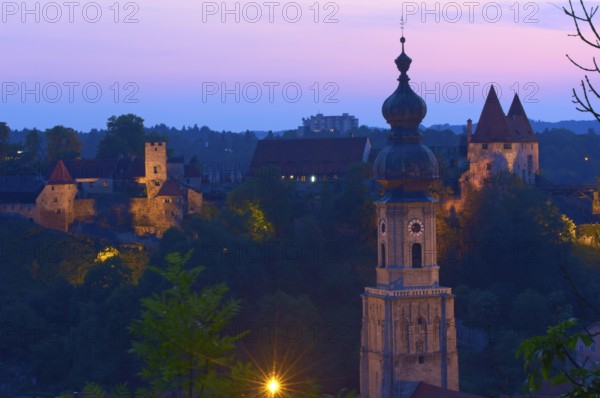 Burghausen, castle, Altötting district, Upper Bavaria, Bavaria, about the Salzach), Germany,