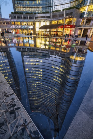 Milan Italy, Porta Nuova District. Gae Aulenti Square. Unicredit Tower