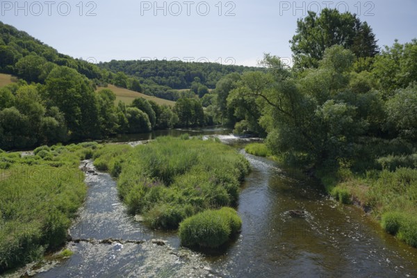 Jagst Valley near Oberregenbach, Langenburg an der Jagst, Jagst Valley, Hohenlohe,