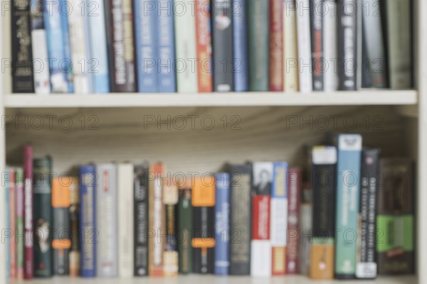 Blurred volumes bookshelf