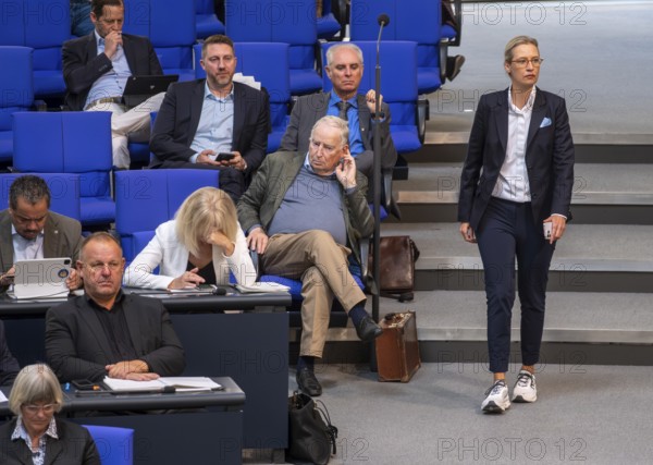 Dr Alice Weidel, left, fourth row: Dr Alexander Gauland, Germany, Berlin, 06.07.2023, Bundestag,