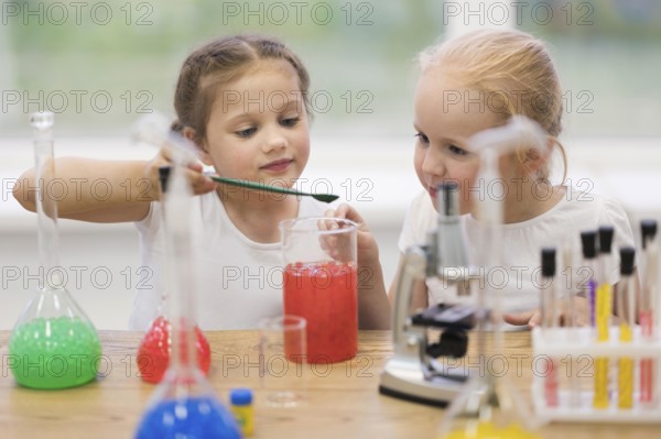 Little girls science class