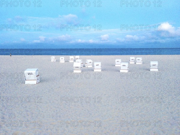 Beach chairs on the east beach, Hörnum, Sylt