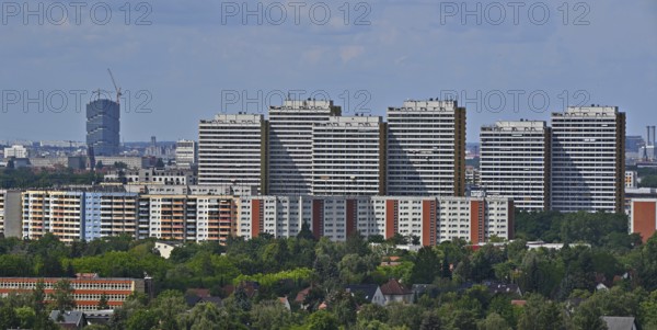 Prefabricated buildings in the Marzahn district, Marzahn-Hellersdorf district, Berlin, Germany,