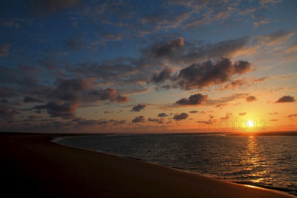 Sunset on the Atlantic Ocean near Tangier Morocco