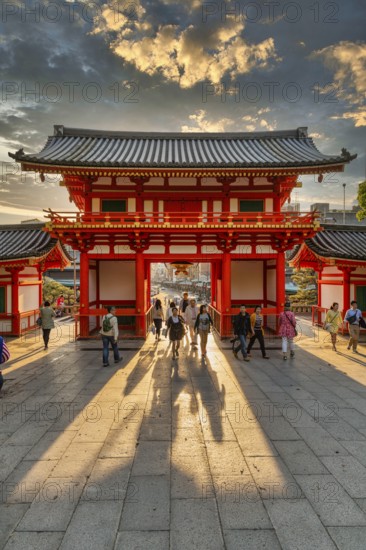 Kyoto Japan. Yasaka shrine temple at dusk
