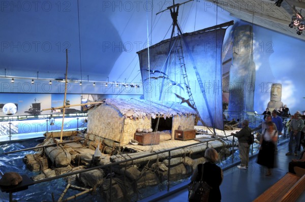 Original Kon-Tiki Wagon, Thor Heyerdahl, Raft, Kon-Tiki Museum, Oslo, Norway, Europe