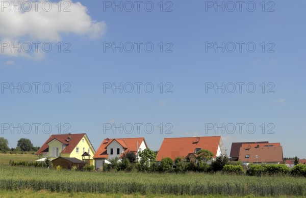 Oberderdingen, houses on the edge of the field, living in the countryside